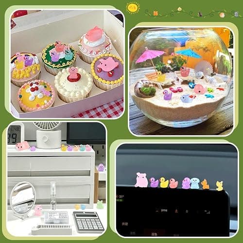 110PCS Mini Resin Animals Tiny Cute Glow Figures in Dark, Miniature Figurine to Hide, Little Animal Toys Small Accessories for Topper Desk Garden Dollhouse Landscape Aquarium Ornaments Crafts & Decor thumbnail 7