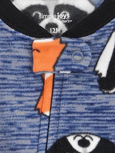 Simple Joys by Carter's baby-boys Loose-Fit Flame Resistant Fleece Footed Pajamas thumbnail 2