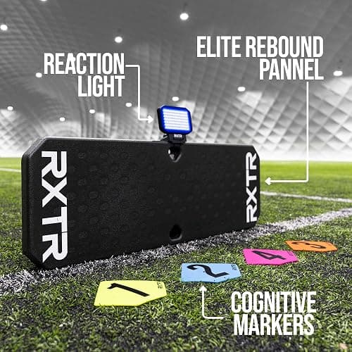 QuickPlay RXTR Pro Coach System - Smart Light & Football Rebounder | Reaction lights flash, Rebound board included, Real-time score tracking, Pre-loaded drills, USB-C rechargeable thumbnail 5