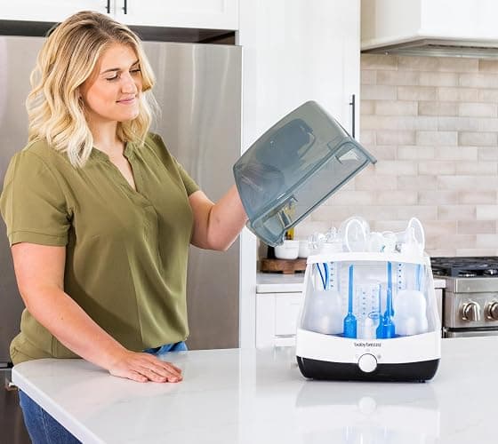 Baby Brezza 10 Minute Baby Bottle Sterilizer + Dryer - Superfast Electric Steam Sterilization - Universal Sterilizing for All Bottles, Pacifiers + Breast Pump Parts thumbnail 8