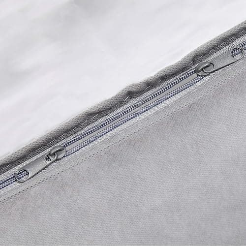 Amazon Basics Under Bed Fabric Zipper Blanket Storage Container Bags with Window and Handles, 2-Pack, 18 x 42 x 6 inches, Gray thumbnail 4