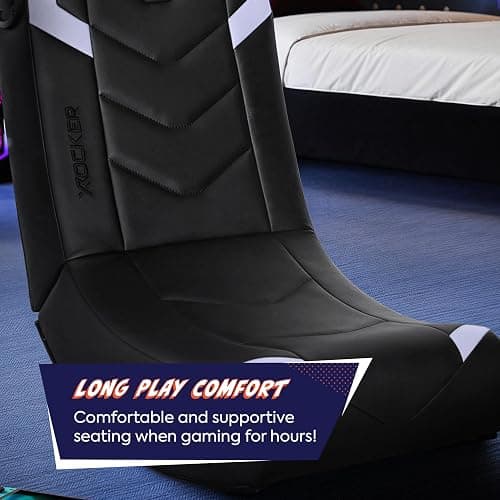 X Rocker Video Gaming Floor Rocker Chair, Built-in Audio, Foldable, for Gamers, Bedroom, or Game Room for Boys, Girls, Teens 5-17, Gifts for Gamers thumbnail 4