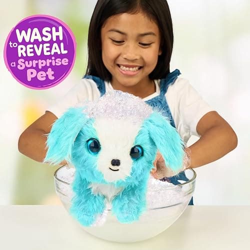 SCRUFFALUVS Blue Surprise Pet, Mystery Plush Toys, Stuffed Animals, Wash to Reveal 1 of 3 Rescue Pets: Puppy, Bunny, or Kitty - Includes 8.7" Deluxe Pet Carrier - Styles May Vary thumbnail 5