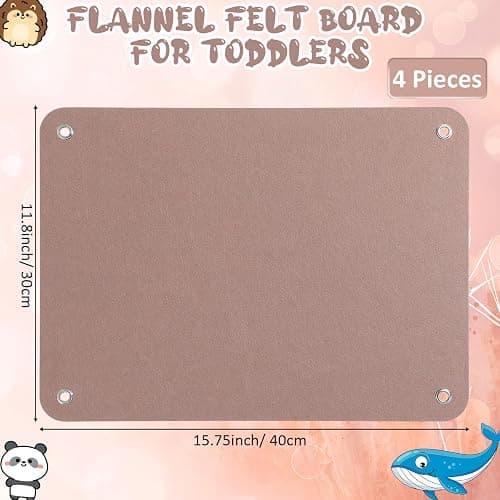 Yunsailing 4 Pieces Felt Board for Toddlers Classroom Flannel Board Stories for Preschool Homeschooling, Kids Felt Story Activity Wall Hanging Children Birthday Gifts, 11.8 x 15.75 Inch (Camel) thumbnail 3