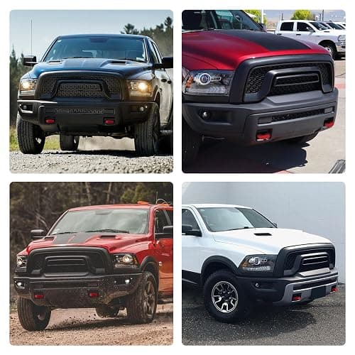 TECHPICCO Tow Hook Covers for RAM 1500 Classic 2009-2026 Warlock & Rebel, U-Shape Tow Hooks Compatible with RAM 1500 Rebel & Warlock Accessories |Red (Not Fit for J-Shape Tow Hooks) thumbnail 7