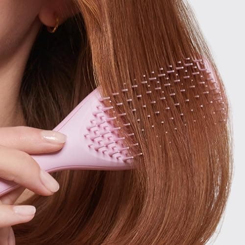Tangle Teezer The Ultimate Detangler Mini Straight to Wavy Hairbrush | Travel Detangling Brush | Two-Tiered Teeth Reduce Breakage & Eliminate Knots| Wet & Dry Hair | Millennial Pink thumbnail 7