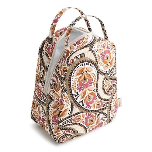 Premium Cotton Lunch Bag, Blooming Paisley, One Size thumbnail 3