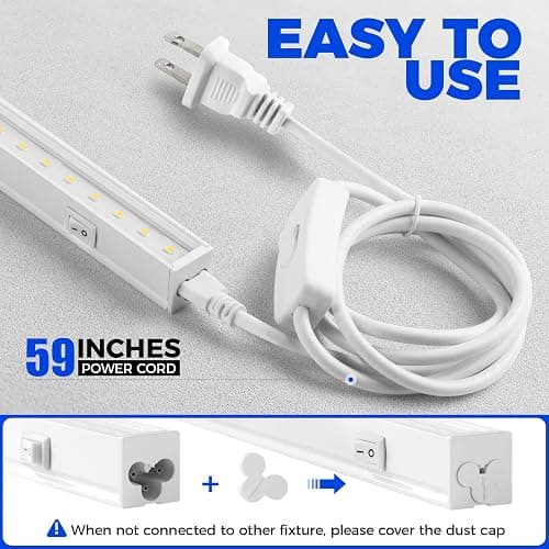 Barrina T5 Grow Lights, 5000K White Full Spectrum LED Grow Light, 2ft 80W (8 x 10W) Plant Grow Lights for Indoor Plants, Plug and Play, 8-Pack thumbnail 7