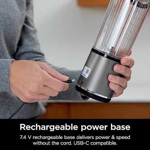 Ninja BC151BK Blast Portable Blender, Cordless, 18oz. Vessel, Personal Blender-for Shakes & Smoothies, BPA Free, Leakproof-Lid & Sip Spout, USB-C Rechargeable, Dishwasher Safe Parts, Black thumbnail 10