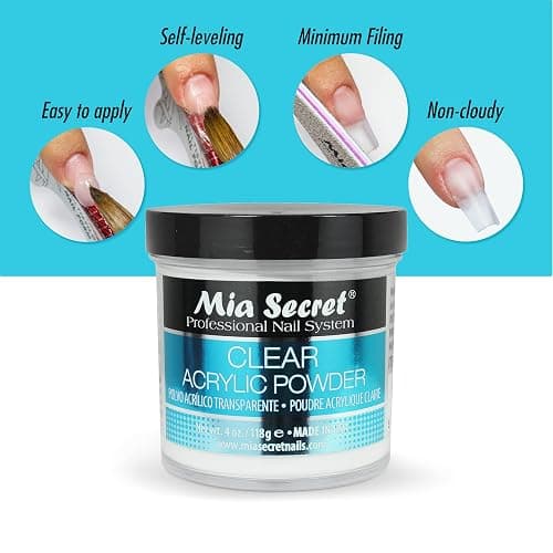 Mia Secret Clear Acrylic Powder 4oz thumbnail 9