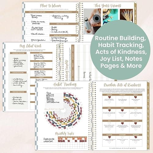 bloom daily planners 2026 Planner (January to December) - 8.5” x 11” Weekly & Monthly Dated Agenda Organizer Book with Stickers & Tabs - Flexible Soft Cover - Checkered thumbnail 5