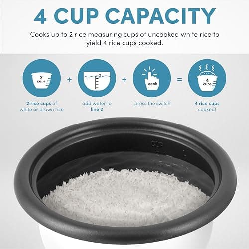 Aroma Housewares 4-Cups (Cooked) / 1Qt. Rice & Grain Cooker (ARC-302NGBL), Blue thumbnail 6
