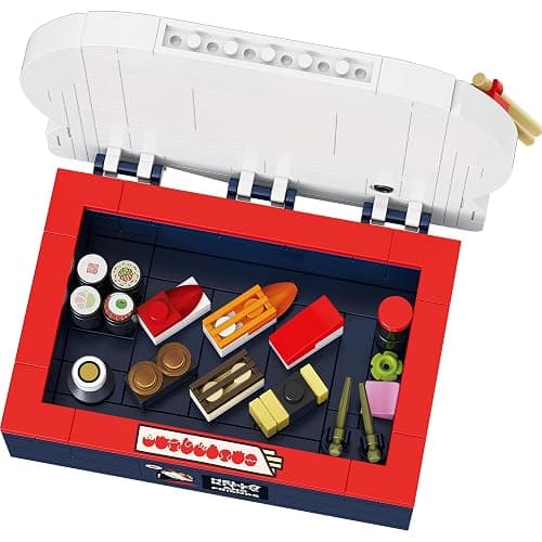 Brickcraft Officially Licensed Sanrio Hello Kitty Bento Box Building Set, 191-Piece Multicolored Brick Kit with Detailed Character Face and Mini Sushi Builds, Adorable for Fans Seasonal thumbnail 5