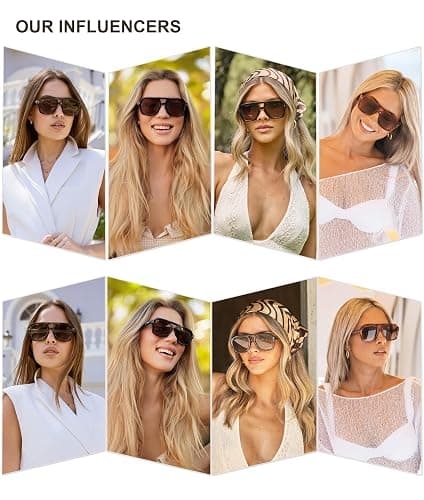 SOJOS Retro Thick Polarized Aviator Sunglasses for Women Men, Large Trendy Bold Square Pilot Shades SJ2385 thumbnail 3