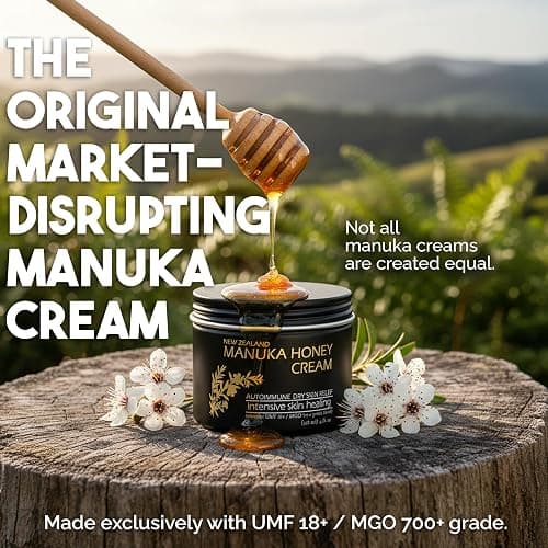 BALM OF GILEAD Manuka Honey Cream - Moisturizer for Sensitive Skin, Eczema, Psoriasis & Dermatitis - Manuka Honey Ointment, Grassfed Tallow thumbnail 3