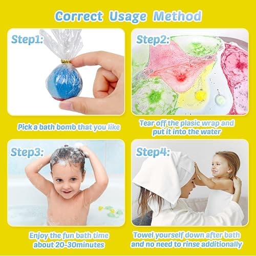 Yekery Bath Bombs for Kids with Toy Inside, 30 PCS Natrual and Organic Bubble Bath Bombs with Glow-in-The-Dark Surprise Inside, Perfect Handmade Birthday, Party, for Boys and Girls. thumbnail 7