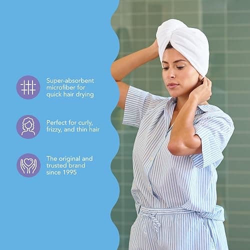Turbie Twist 2-Pack Microfiber Hair Towel thumbnail 6