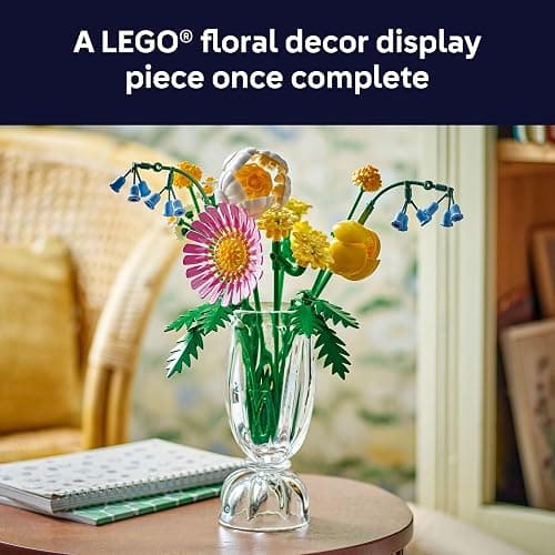 LEGO Botanicals Petite Sunny Bouquet Flower Set - DIY Floral Arrangement - Home Decor - Gift for Birthdays - Building Toy for Kids 9+ - Faux Bluebells, Tulip, Daisy, and More - 10347 thumbnail 6