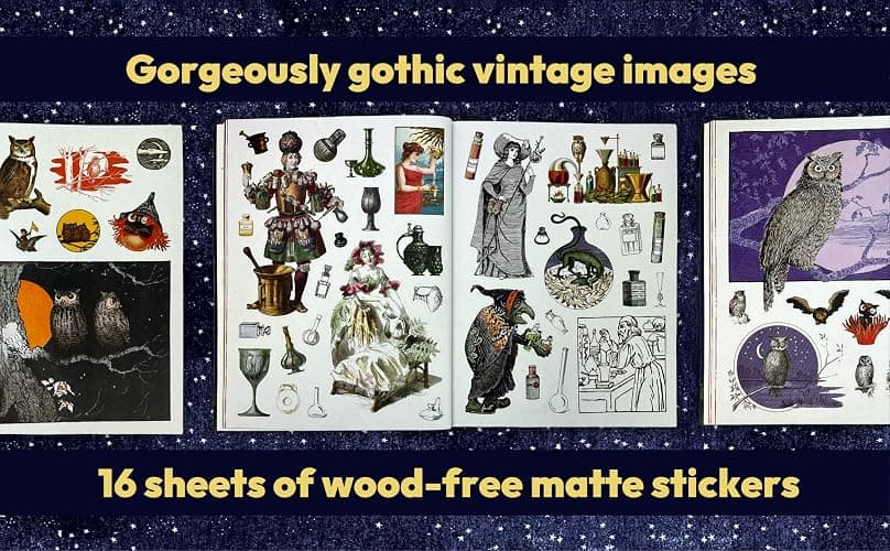 Sticker Emporium Cauldron of Curiosities - 500+ Exquisite Vintage Stickers for Scrapbooking, Journaling, Planners & Calendars and More. Includes 100 scrapbook pages thumbnail 3