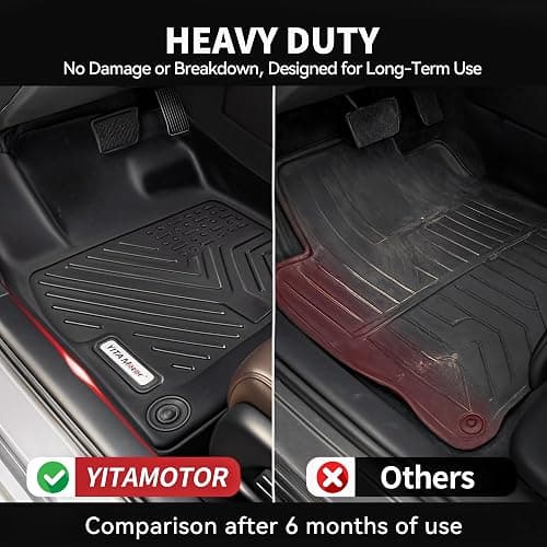YITAMOTOR Floor Mats & Cargo Liner Fit for Mazda CX-5 2022-2025, TPE All Weather Custom Fit Floor Liners for Mazda CX5, 1st & 2nd Row and Trunk Liner Car Mats Set Accessories, Black thumbnail 4