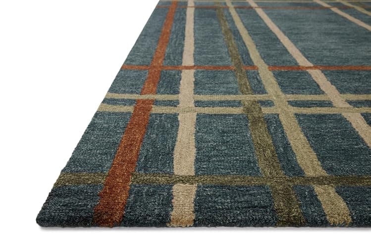 Loloi Magnolia Home by Joanna Gaines Waylon Collection WAY-01 Denim/Multi 5'-0" x 7'-6" Area Rug thumbnail 4