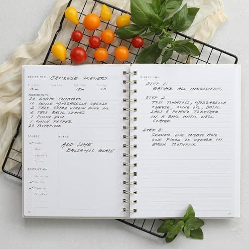 ZICOTO Aesthetic Blank Recipe Book with Linen Cover - The Perfect Recipe Notebook to Write in Your Own Recipes - Beautiful Blank Cookbook to Organize Your Recipes thumbnail 4