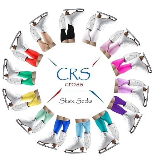CRS Cross Figure Skating Socks. 2 Pair Knee High Tights. Premium Footed Ice Skate Dance Socks in a Variety of Colors. thumbnail 9