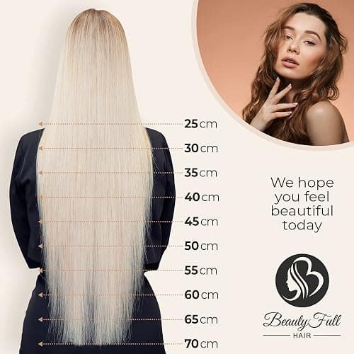 Beauty Full Hair Clip in Extensions Echthaar 45cm 100g Dunkelbraun | Haarverlängerung Echthaar Clip In | Lang & Voluminös | Echthaar Extensions für einen natürlichen Look | Echthaar Extensions Clip thumbnail 6