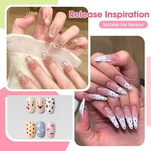 Nail Dotting Pen 5 in 1, Ballpoint Pen Design Nail Dotting Tool for Manicure Art Painting with 4 Size Marking and Pressing Head, Perfect for Nail Art Painting, Rhinestones DIY and Salon thumbnail 3