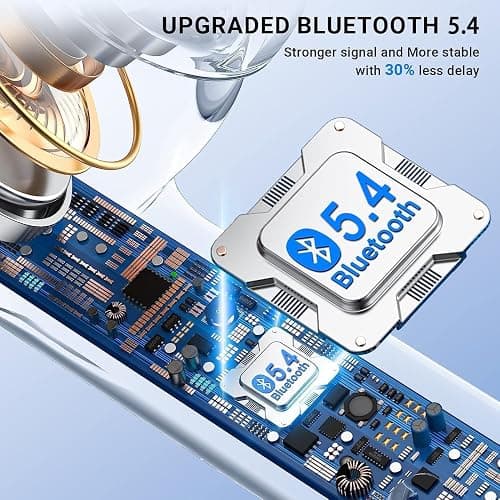 Wireless Earbuds, Bluetooth 5.4 in Ear Headphones with Noise Cancelling Mic, 48H Playtime HiFi Stereo Bluetooth Earphones, IPX8 Waterproof Touch Control True Wireless Headphones for iPhone/Android/IOS thumbnail 2