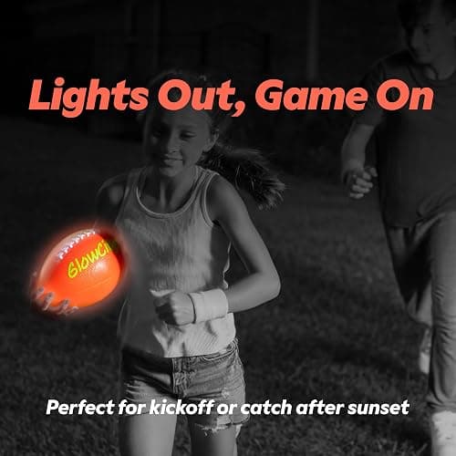 GlowCity Glow in The Dark Football - Size 3/6 Light Up Ball Gifts for Kids, Teens & Adults - Bright Football for Night Outdoor Games - Sports Birthday Gift Ideas for Boys Ages 6 7 8 9 10 11 12 13 14 thumbnail 8