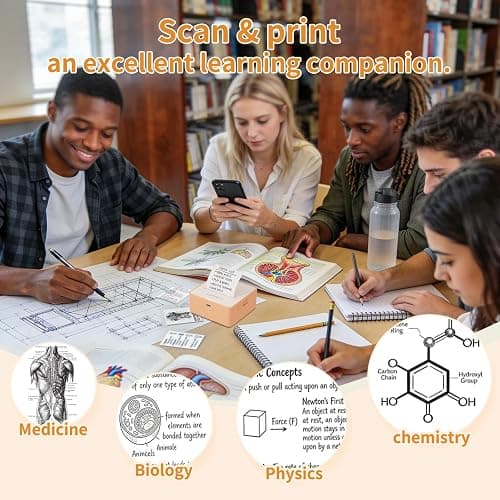 HPRT S2 Mini Sticker Maker, Portable Label Printer with 1 Roll Sticker Paper, Ideal for Study Notes, Text, Sticker, Memo, Checklist, Labels, DIY, Multiple Templates, Support 57mm Width Label(Orange) thumbnail 2