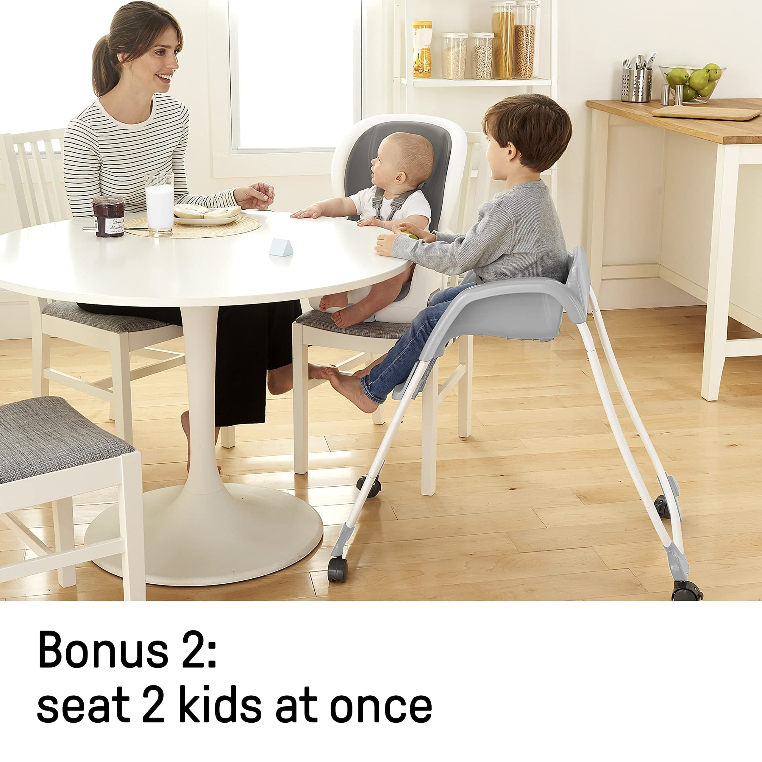 Ingenuity SmartClean Trio Elite 3-in-1 Convertible Baby High Chair, Toddler Chair, and Dining Booster Seat - Slate - Trio Elite Slate thumbnail 8