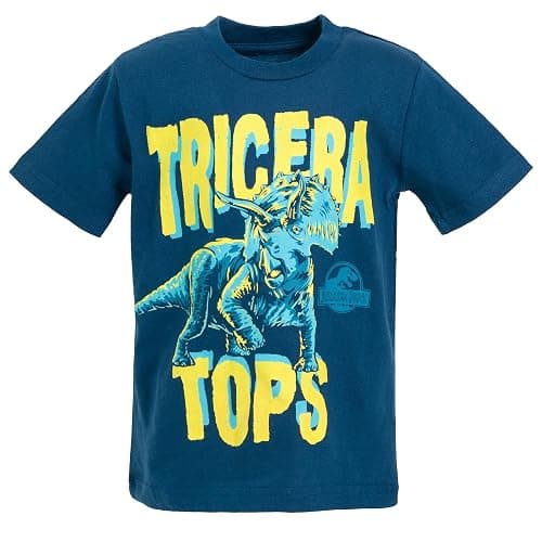 Jurassic World Dinosaur T-Rex 4 Pack T-Shirts Toddler to Big Kid thumbnail 4