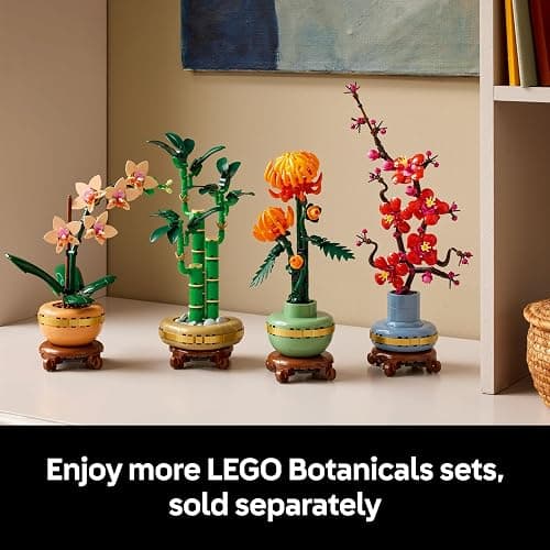 LEGO Botanicals Mini Orchid - Artificial Flowers Set for Adults - Indoor Plant with Terracotta Style Flowerpot - Christmas Home Decor - Gift for Women and Men - 10343 thumbnail 8