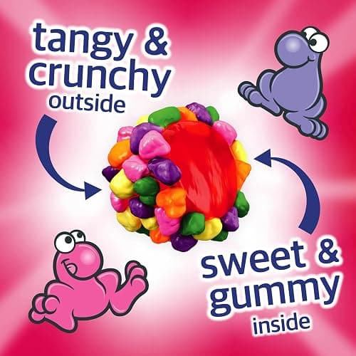 NERDS Gummy Clusters Rainbow Candy, Crunchy & Gummy, 3 oz | Crunchy outside gummy inside, concession box, lunchbox, on-the-go snack, movie night, multi-flavor mix thumbnail 4