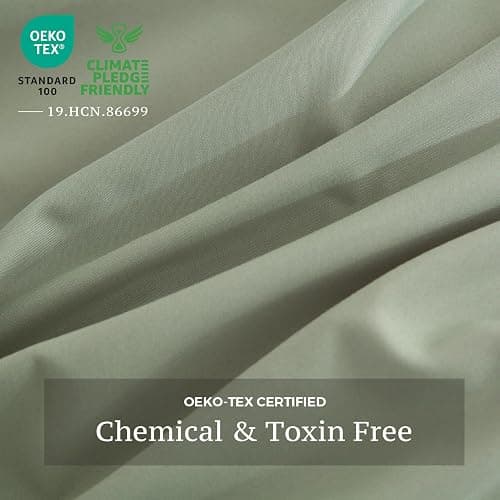 JSD Sage Green Duvet Cover Set Queen Size, 3 Piece Duvet Cover with Pillow Shams, Soft Brushed Microfiber Zipper Closure, Comforter Not Included thumbnail 4