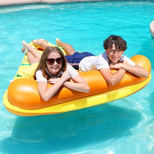 JOYIN Giant Inflatable Pizza Slice Pool Float, Fun Pool Floaties, Swim Party Toy, Summer Pool Raft (1 Pack), Extra Large with Cup Holders thumbnail 8