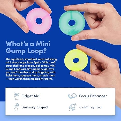 Speks Mini Gump Loop Gel-Filled Stress Balls | Ultra Soft Squishy Fidget Toy for Adults & Teens | Stress Relief & Desk Toy thumbnail 3