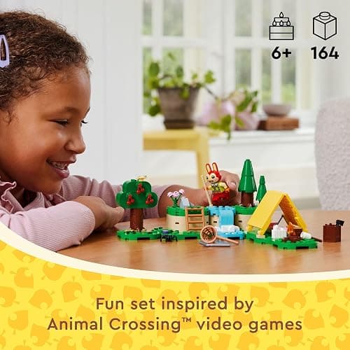 LEGO Animal Crossing Bunnie’s Outdoor Activities Buildable Creative Playset for Kids, Includes Video Game Toy Minifigures Tent and Rabbit, Animal Crossing Toy for Girls and Boys Aged 6 and Up, 77047 thumbnail 2