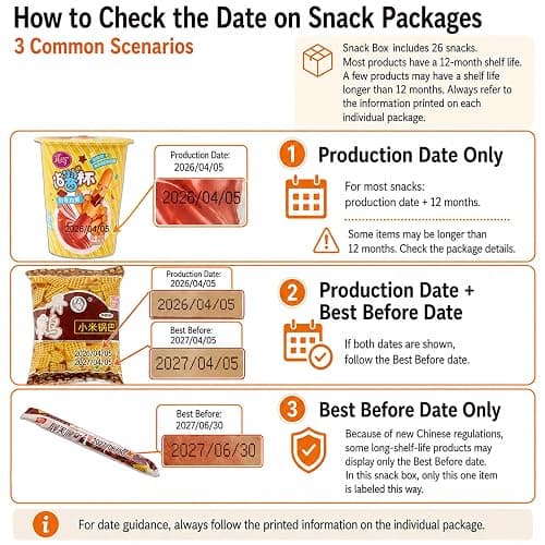 Mckona Chinese Snack Box, 26 Count Asian Snacks Variety Pack for Adults, Individually Wrapped Assorted Snack Box with Candy, Jelly, Dried Fruit, Puffed, Tofu Snacks & Savory Treats, Snack Gift Box thumbnail 6
