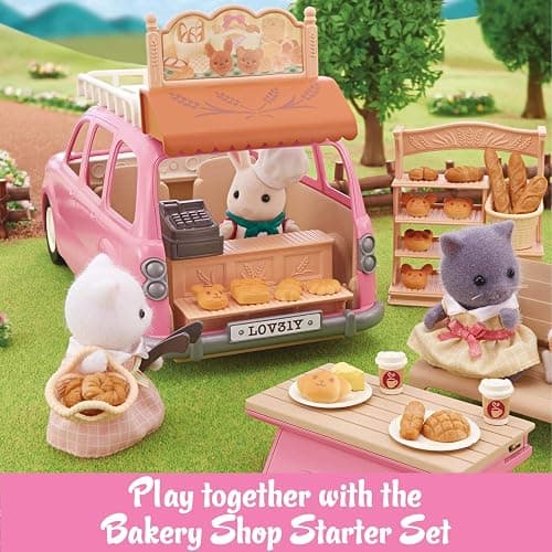 Calico Critters Family Picnic Van for Dolls - Toy Vehicle Seats up to 10 Collectible Figures! thumbnail 8