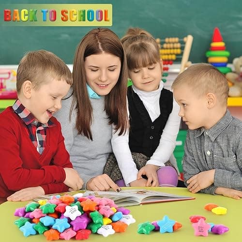 64 Pcs Christian Star Stress Balls Bulk for Kids Jesus Bible Quotes Motivational Balls Mini Foam Stress Relief Star Ball Toy Colorful Squeeze Fidget Office Stress Anxiety Relief Toy Party Favors thumbnail 6