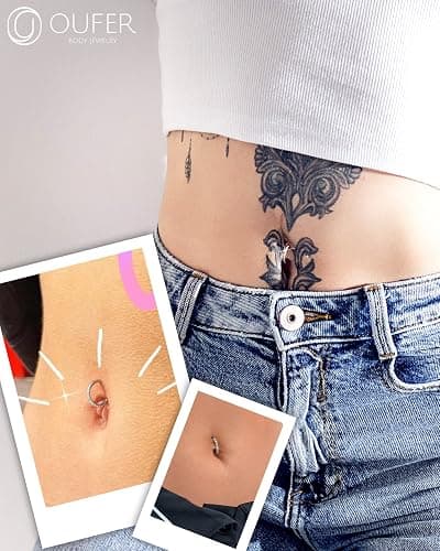 OUFER Nose Rings Surgical Steel Cartilage Earrings Tragus 316L Stainless Steel Helix Earrings Cartilage Earring 14G/16G/18G/20G Hinged Segment Rings Hoop thumbnail 7