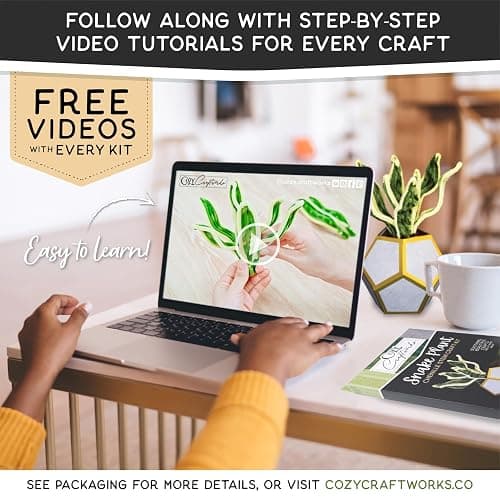 WeVeel Cozy Craftworks Chenille Stem Flower & Succulent Craft Kit for Adults – Create a Wildflower Bouquet and Succulent Box Garden – Relaxing DIY Botanical Arts & Crafts Set thumbnail 8