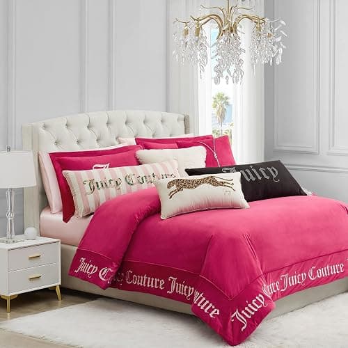 Juicy Couture Reversible Velvet Cheetah Pillow, 14" x 24" Decorative Pillow, White thumbnail 7