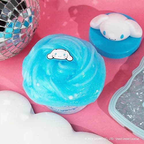 Cinnamoroll SLIMYGLOOP Jar, 8 oz. Blueberry-Scented Glitter Slime with Mix-Ins & Collectible Charm thumbnail 2