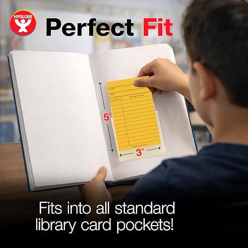 Hygloss Library Checkout Cards for Traditional Book Pockets and Classroom Organization - Vintage Style Bright Colors Due Date Tracking, 3x5 Inch, 50 Pack thumbnail 2
