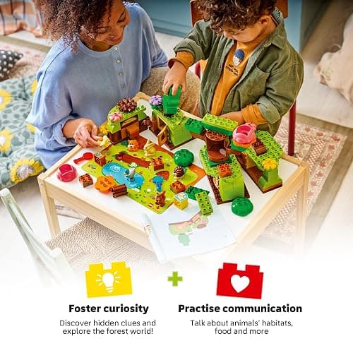 LEGO DUPLO Town Discovery Forest with Wild Animals 10480 | Preschool Building Toys for Toddlers, Ages 3+, Sturdy Build for Pretend Play, Fine Motor Skills, 131 pieces, Gift Idea thumbnail 3