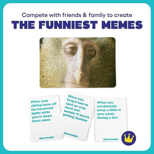 WHAT DO YOU MEME? Family Edition by Relatable, Family Games for Kids 8+, The TikTok Viral, Includes 300 Caption Cards, 108 Photo Cards, Stocking Stuffers Idea for Families thumbnail 4